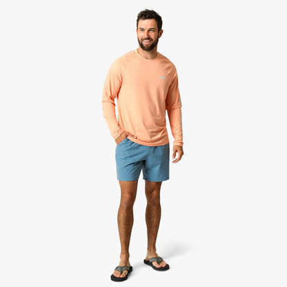 Coral Sands Heather Men's Long Sleeve Sun Protection Shirt - Samurai by AFTCO / AFTCO Special Offer