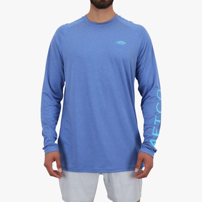 Coral Sands Heather Men's Long Sleeve Sun Protection Shirt - Samurai by AFTCO / AFTCO Special Offer