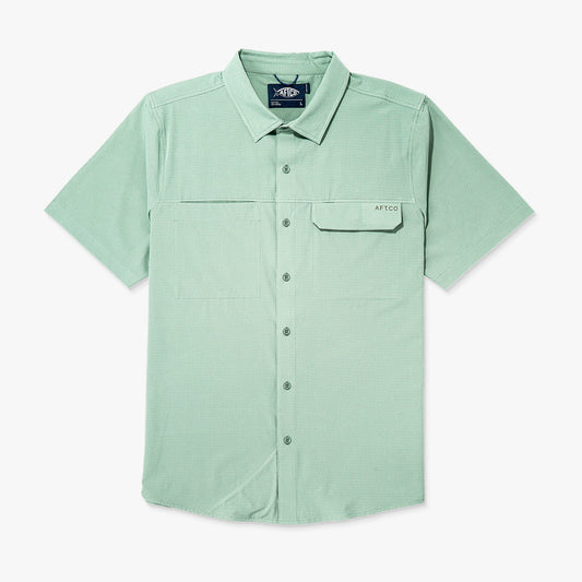 Bay Leaf Air O Mesh SS Button Down Fishing Shirt / AFTCO Sale