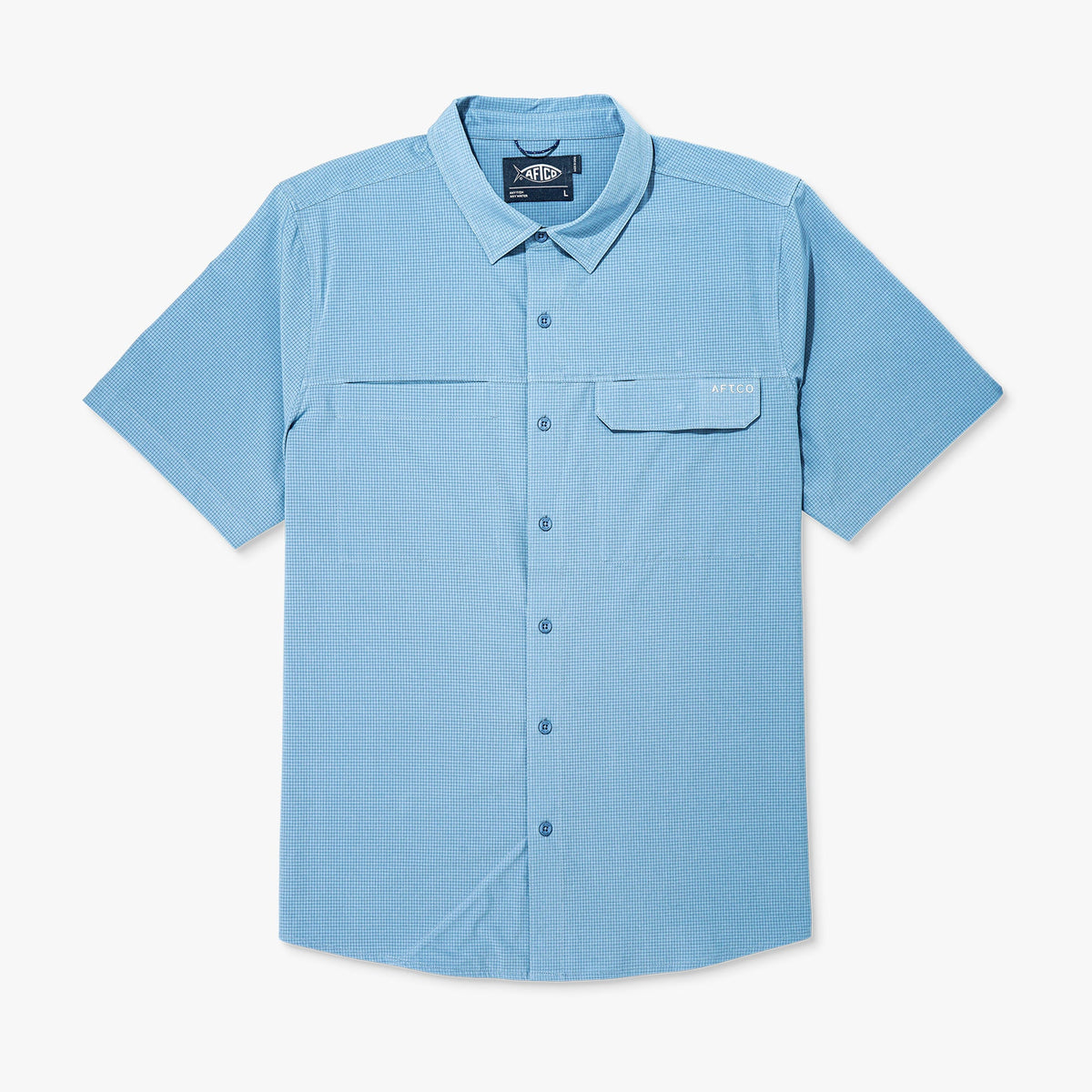 Bay Leaf Air O Mesh SS Button Down Fishing Shirt / AFTCO Sale