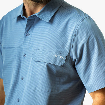Bay Leaf Air O Mesh SS Button Down Fishing Shirt / AFTCO Sale