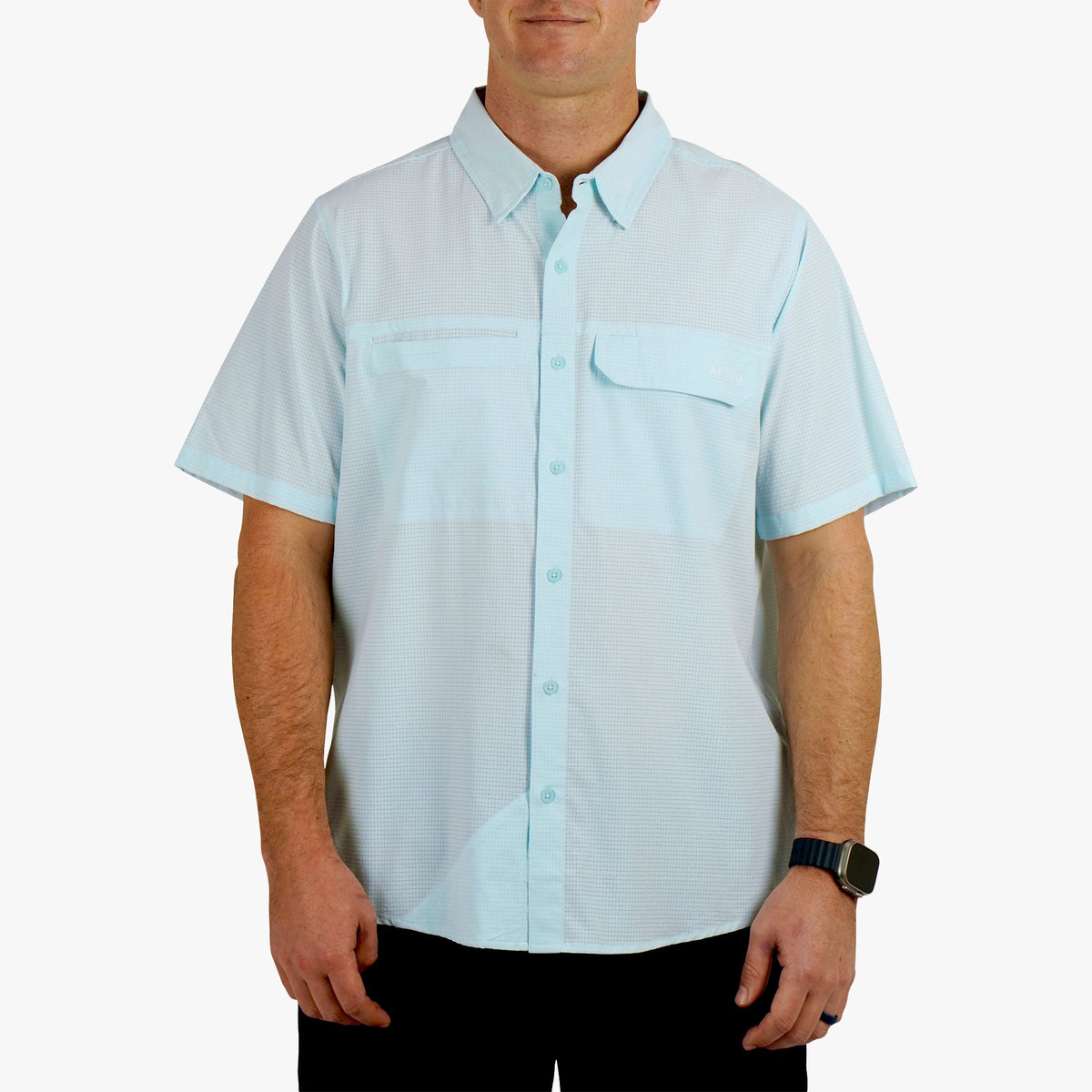 Bay Leaf Air O Mesh SS Button Down Fishing Shirt / AFTCO Sale