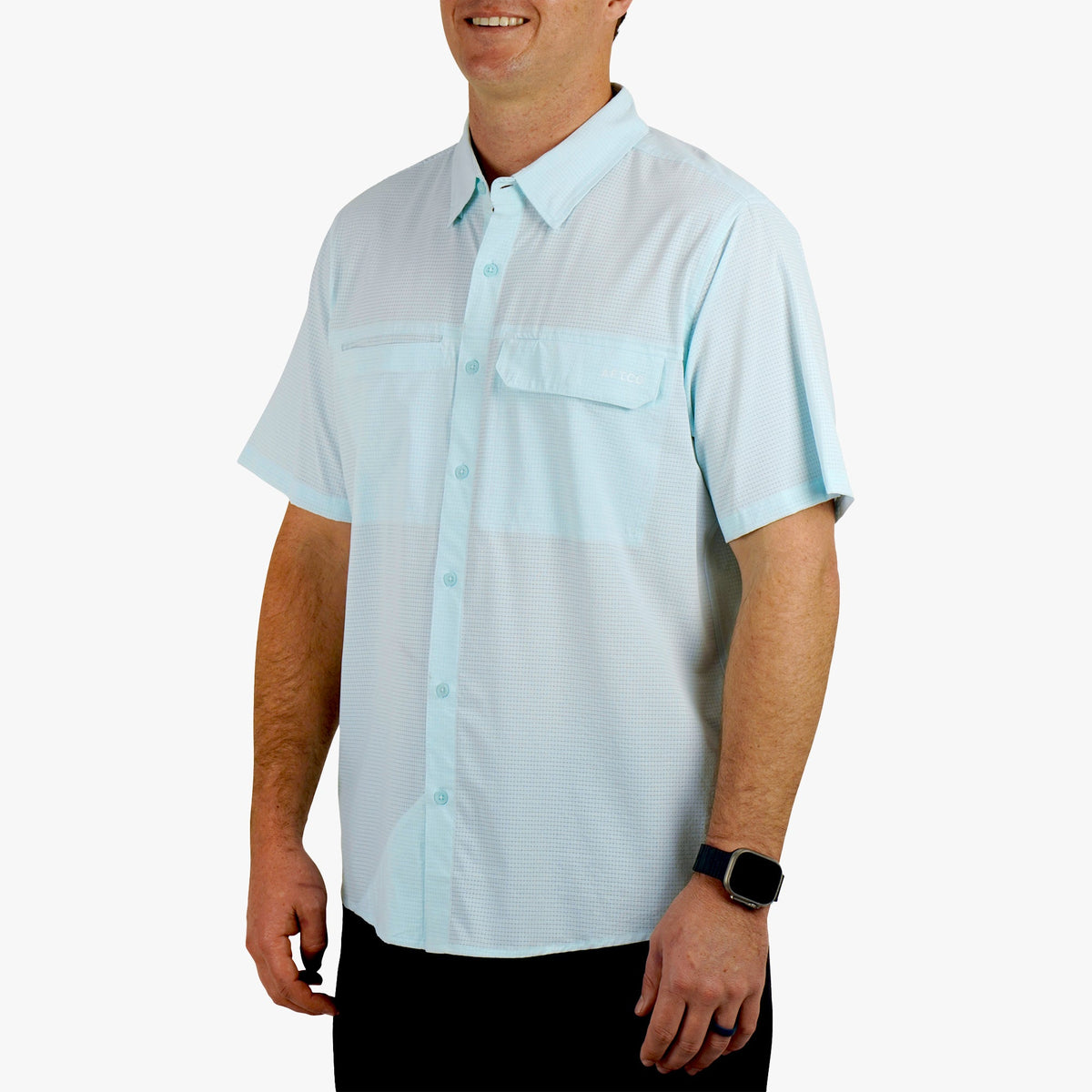Bay Leaf Air O Mesh SS Button Down Fishing Shirt / AFTCO Sale