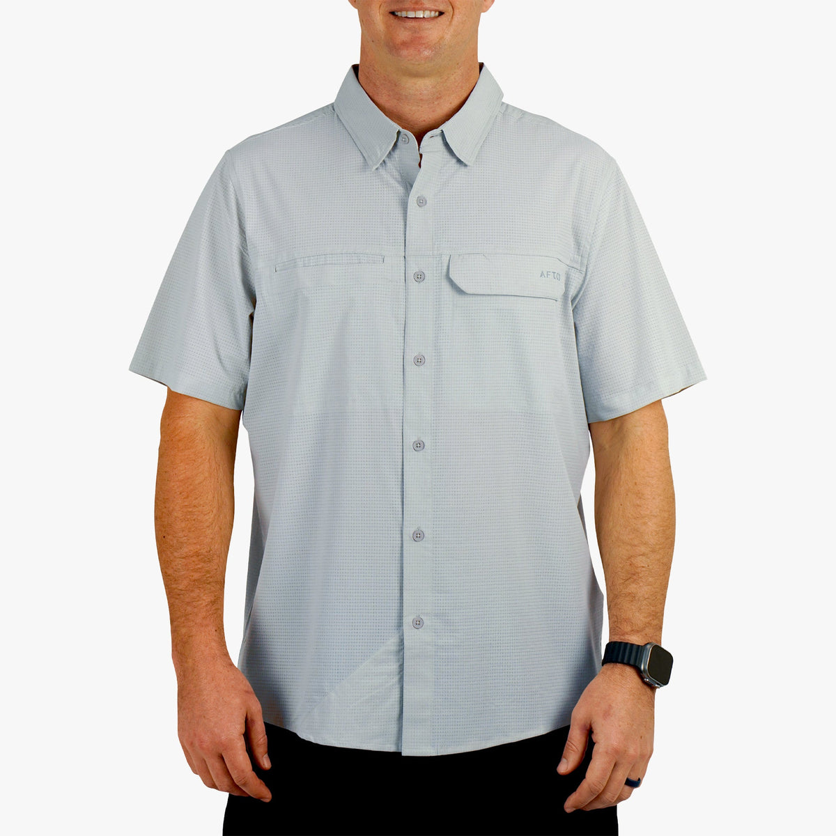 Bay Leaf Air O Mesh SS Button Down Fishing Shirt / AFTCO Sale
