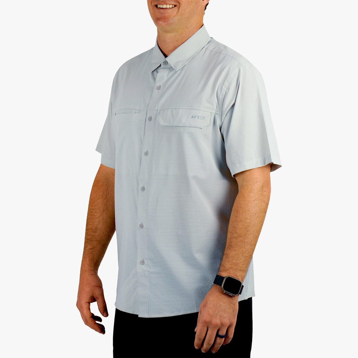 Bay Leaf Air O Mesh SS Button Down Fishing Shirt / AFTCO Sale