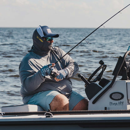 Splish Splash Heather Big Guy Samurai Hooded Performance Shirt / AFTCO Best Seller