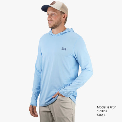 Conch Heather Air O Mesh Hooded Fishing Shirt / AFTCO Smart Buy