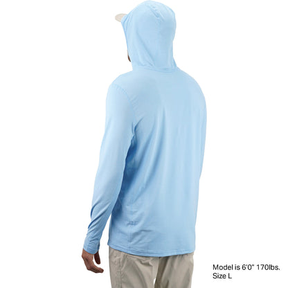 Conch Heather Air O Mesh Hooded Fishing Shirt / AFTCO Smart Buy