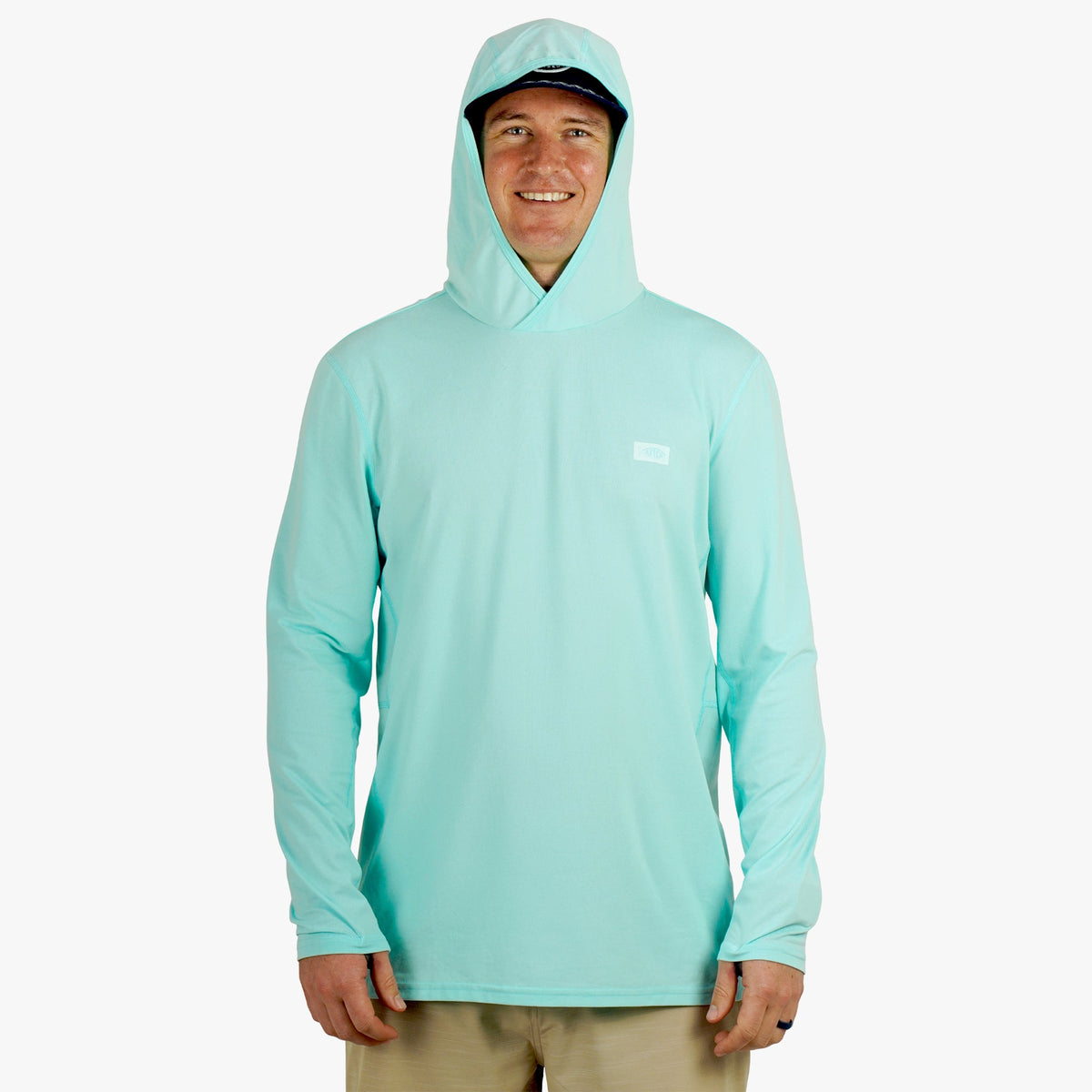 Conch Heather Air O Mesh Hooded Fishing Shirt / AFTCO Smart Buy