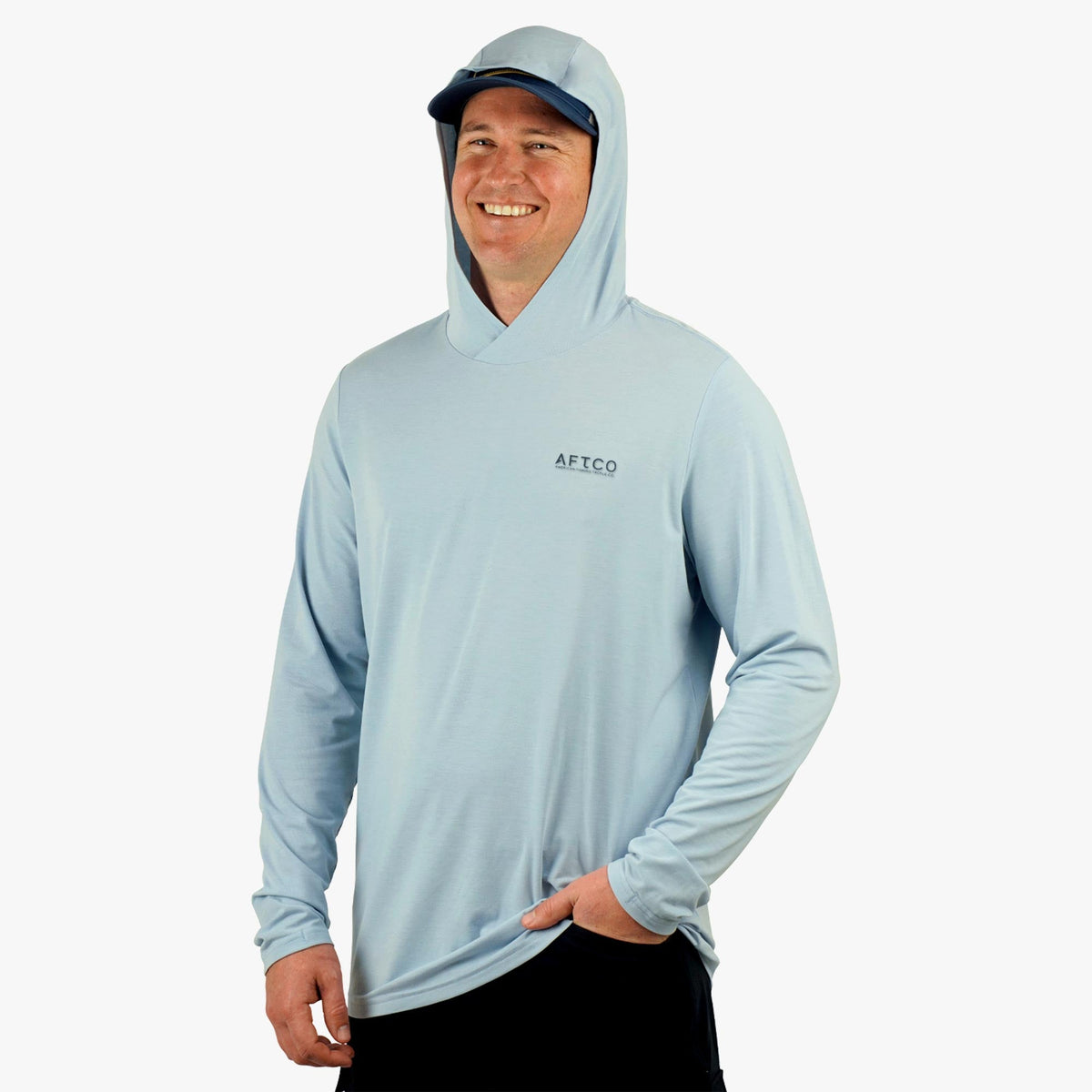 Duck Green Heather Ocean Bound LS UPF Fishing Shirts / AFTCO Classic
