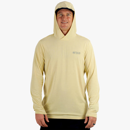 Duck Green Heather Ocean Bound LS UPF Fishing Shirts / AFTCO Classic