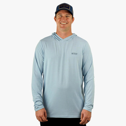 Duck Green Heather Ocean Bound LS UPF Fishing Shirts / AFTCO Classic