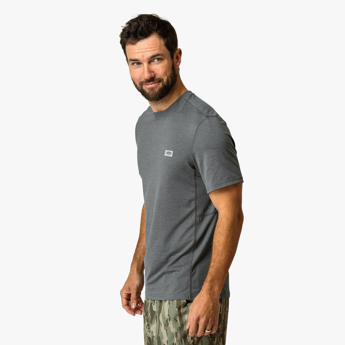Shoreline Blue Heather Air O Mesh Breathable Fishing Shirt / AFTCO Value