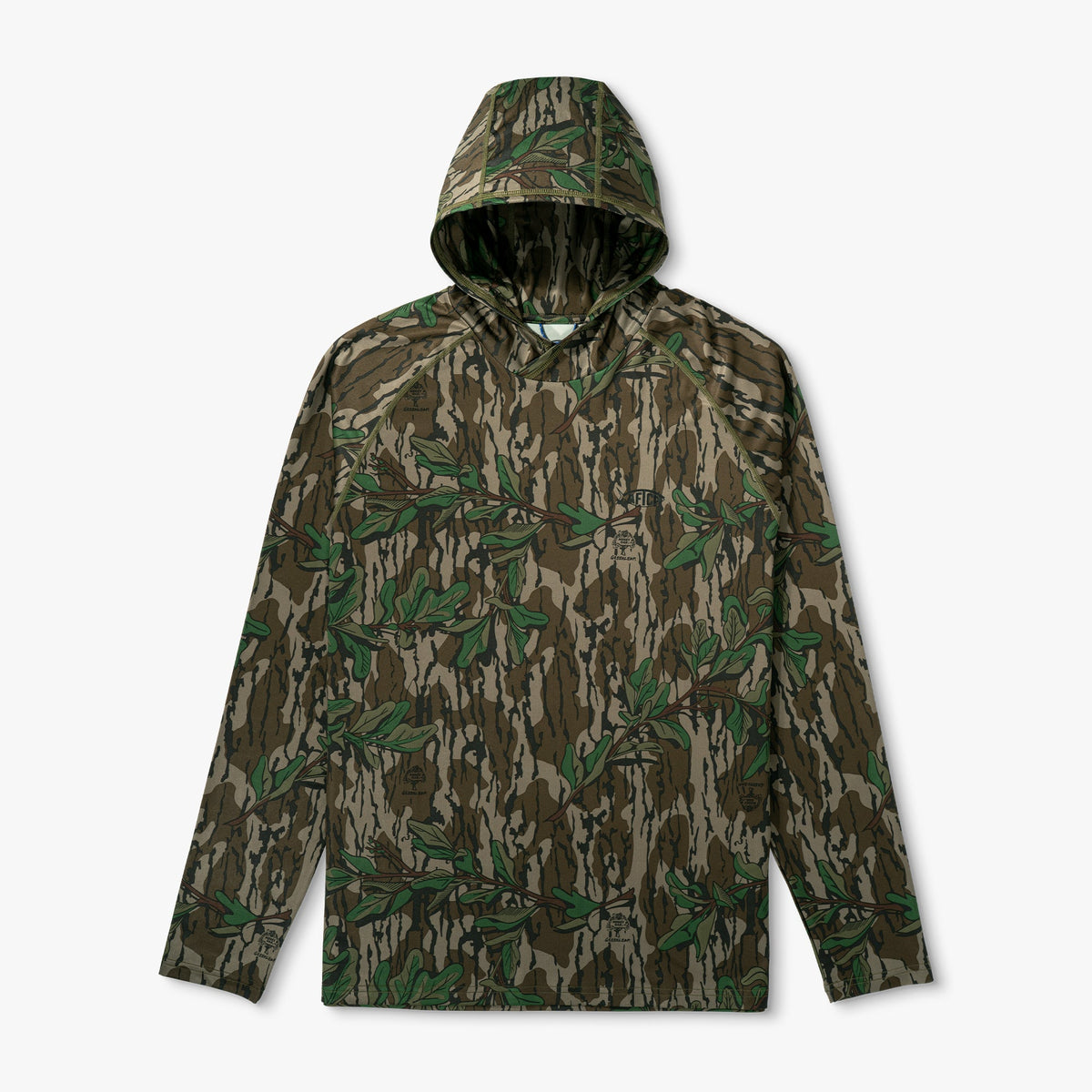 Green Leaf Mossy Oak® Camo Performance Hood / AFTCO Discount