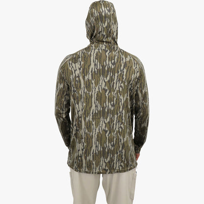 Green Leaf Mossy Oak® Camo Performance Hood / AFTCO Discount