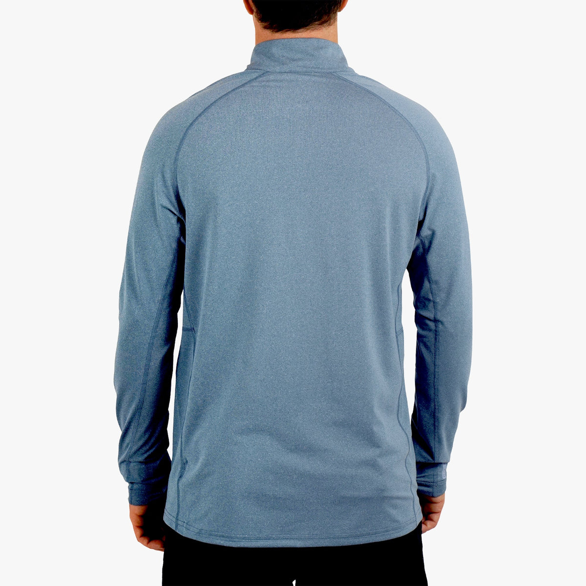 Bering Sea Heather Air O Mesh 1/4 Zip Performance Shirt / AFTCO Premium