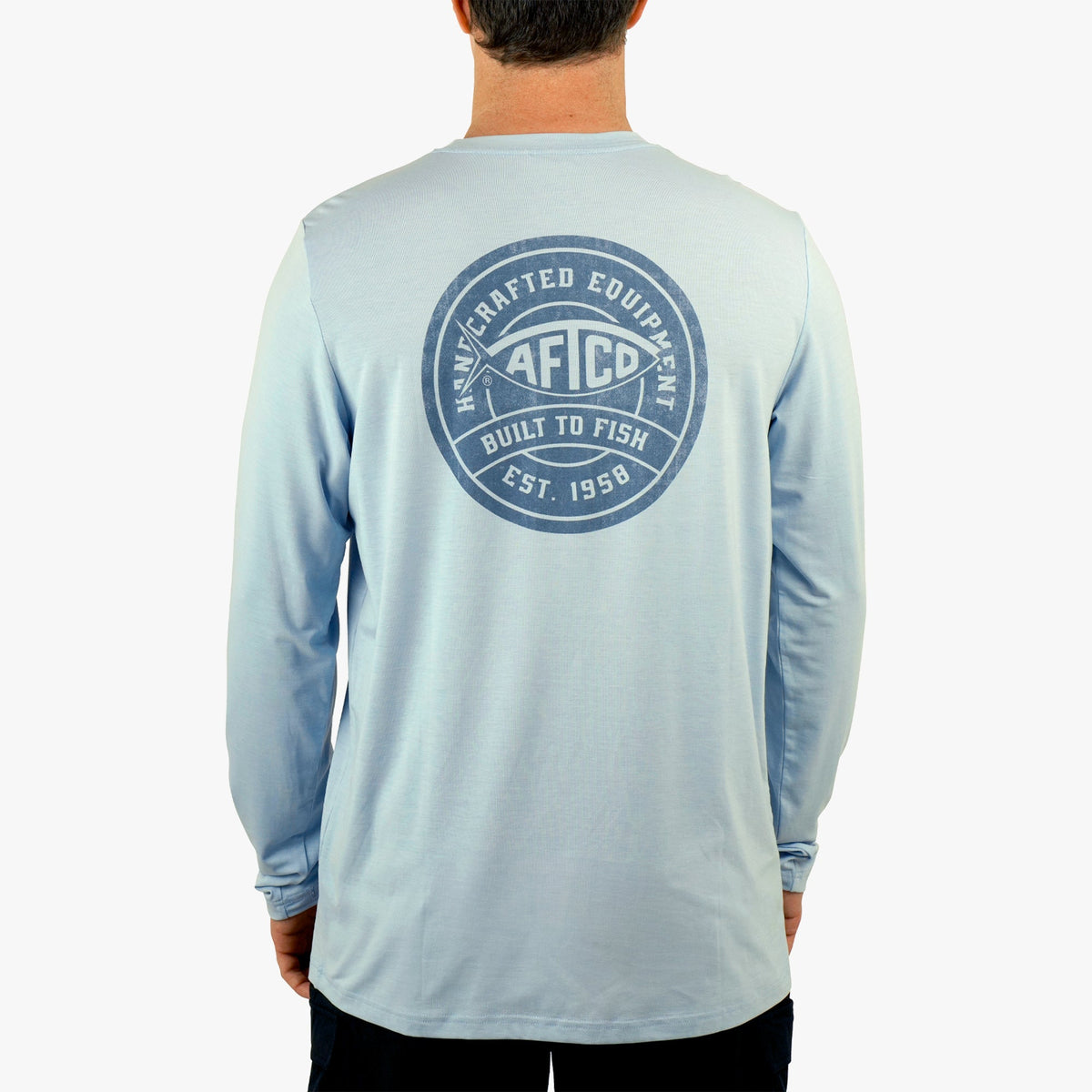 Dusk Heather Ocean Bound LS UV Protection Fishing Shirts / AFTCO New