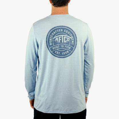 Dusk Heather Ocean Bound LS UV Protection Fishing Shirts / AFTCO New