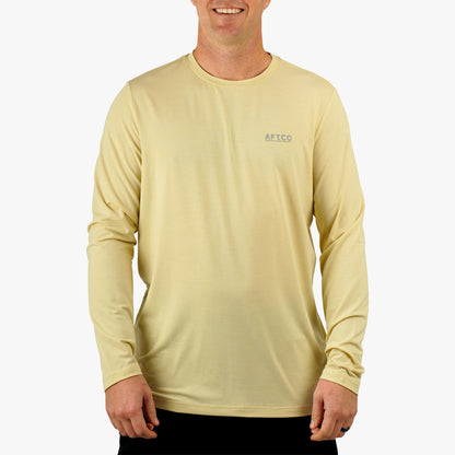 Dusk Heather Ocean Bound LS UV Protection Fishing Shirts / AFTCO New