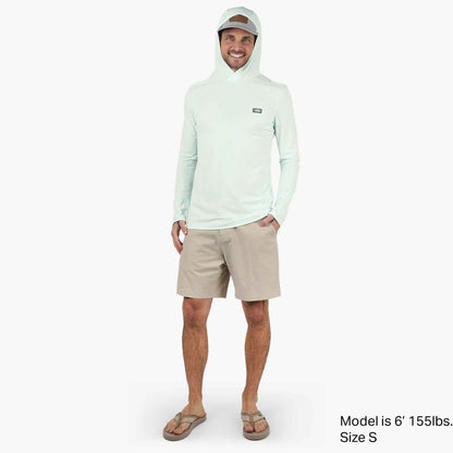 Hint of Mint Heather Air O Mesh Hooded Fishing Shirt / AFTCO Essential