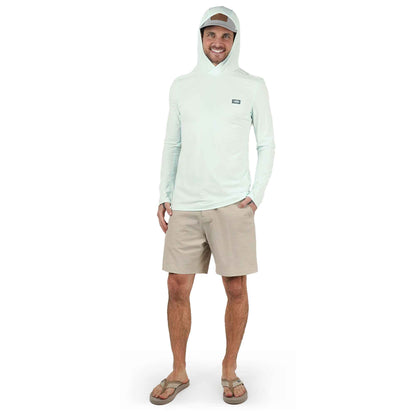 Hint of Mint Heather Air O Mesh Hooded Fishing Shirt / AFTCO Essential