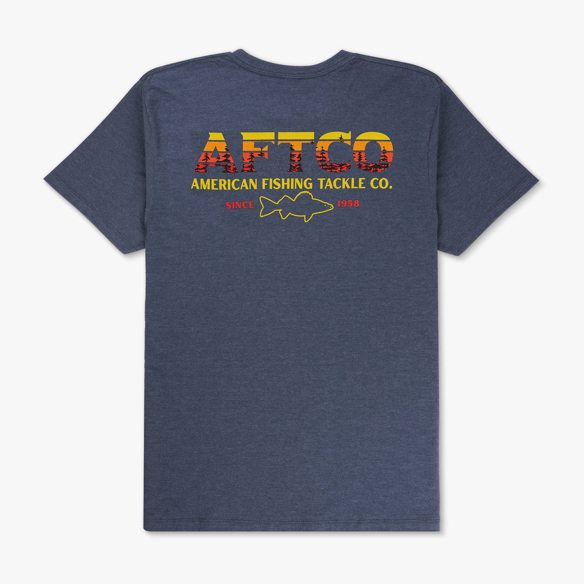 Midnight Heather Sunset Views SS Fishing T-Shirts / AFTCO Exclusive