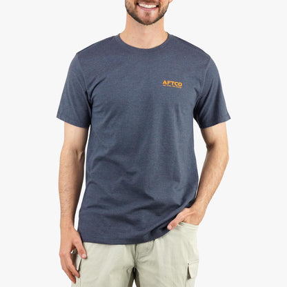 Midnight Heather Sunset Views SS Fishing T-Shirts / AFTCO Exclusive
