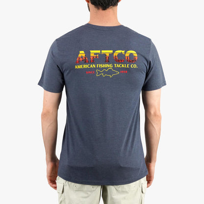 Midnight Heather Sunset Views SS Fishing T-Shirts / AFTCO Exclusive