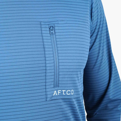 Air Force Blue Channel Hooded Performance Shirt / AFTCO Great Value
