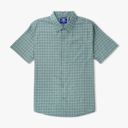 Air Force Blue Dorsal Short Sleeve Button Down Shirt / AFTCO Featured
