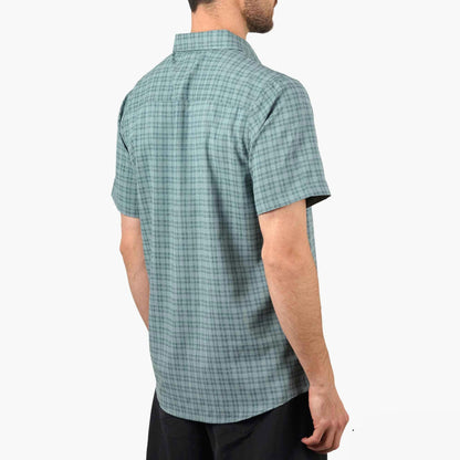 Air Force Blue Dorsal Short Sleeve Button Down Shirt / AFTCO Featured