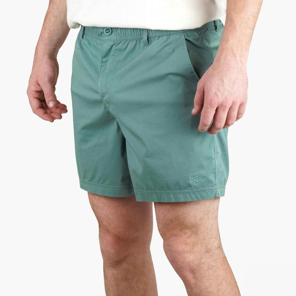Jade Dust Landlocked Stretch Shorts / AFTCO Featured