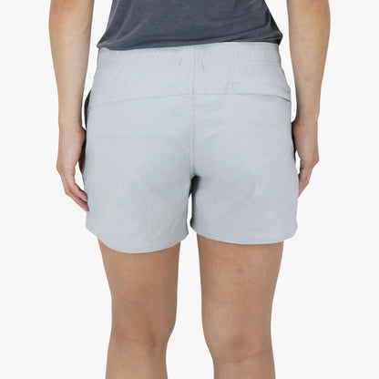 Light Gray Women's Sirena Hybrid Tech Shorts / AFTCO Discount