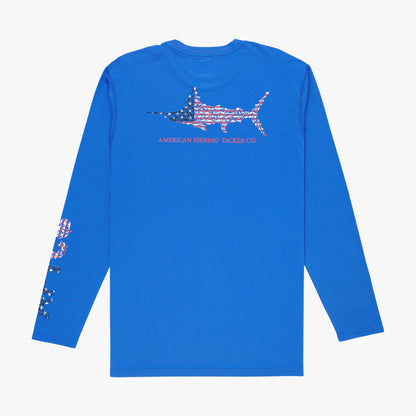 Moulting Craw Jigfish Americana LS Performance Fishing Shirt / AFTCO Value