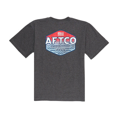 Charcoal Heather Youth Sunset SS T-Shirt / AFTCO Value