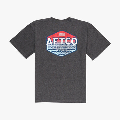 Charcoal Heather Youth Sunset SS T-Shirt / AFTCO Value