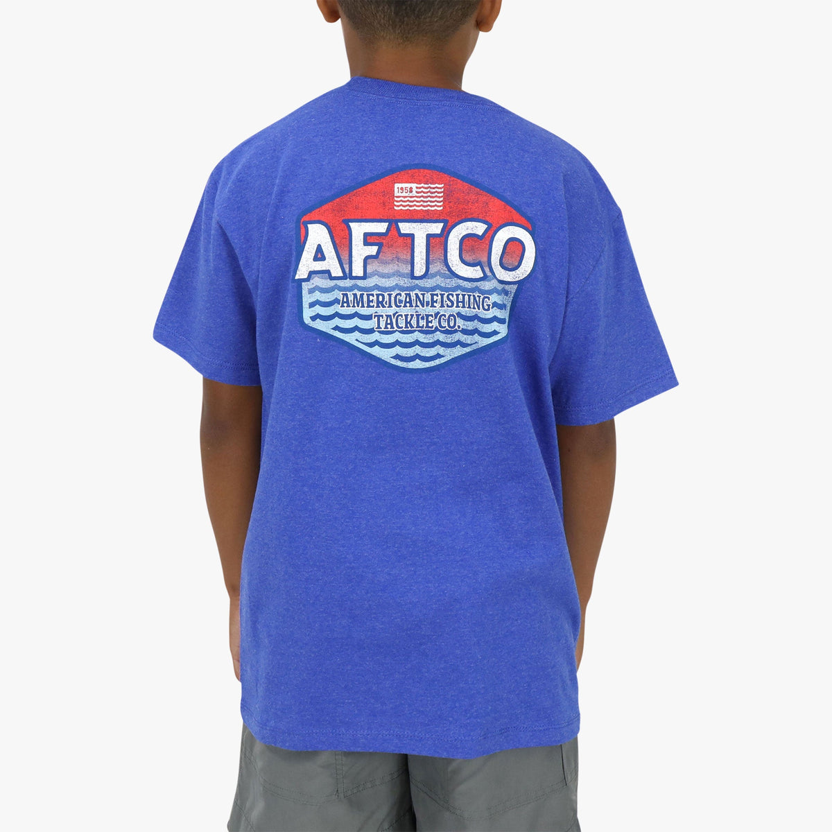 Charcoal Heather Youth Sunset SS T-Shirt / AFTCO Value