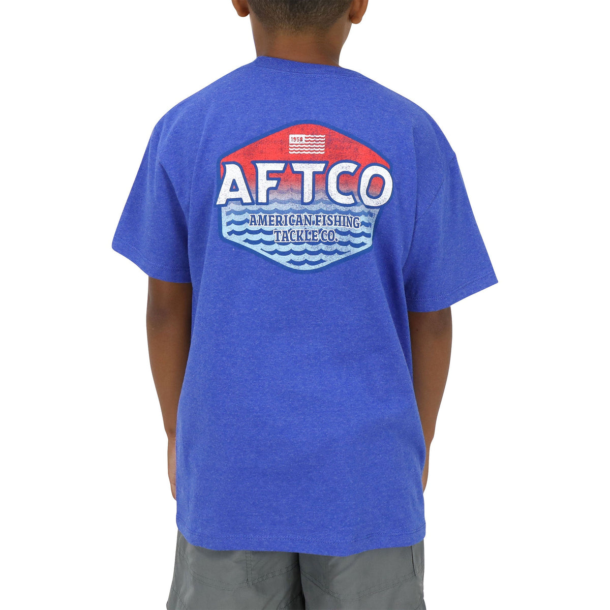 Charcoal Heather Youth Sunset SS T-Shirt / AFTCO Value