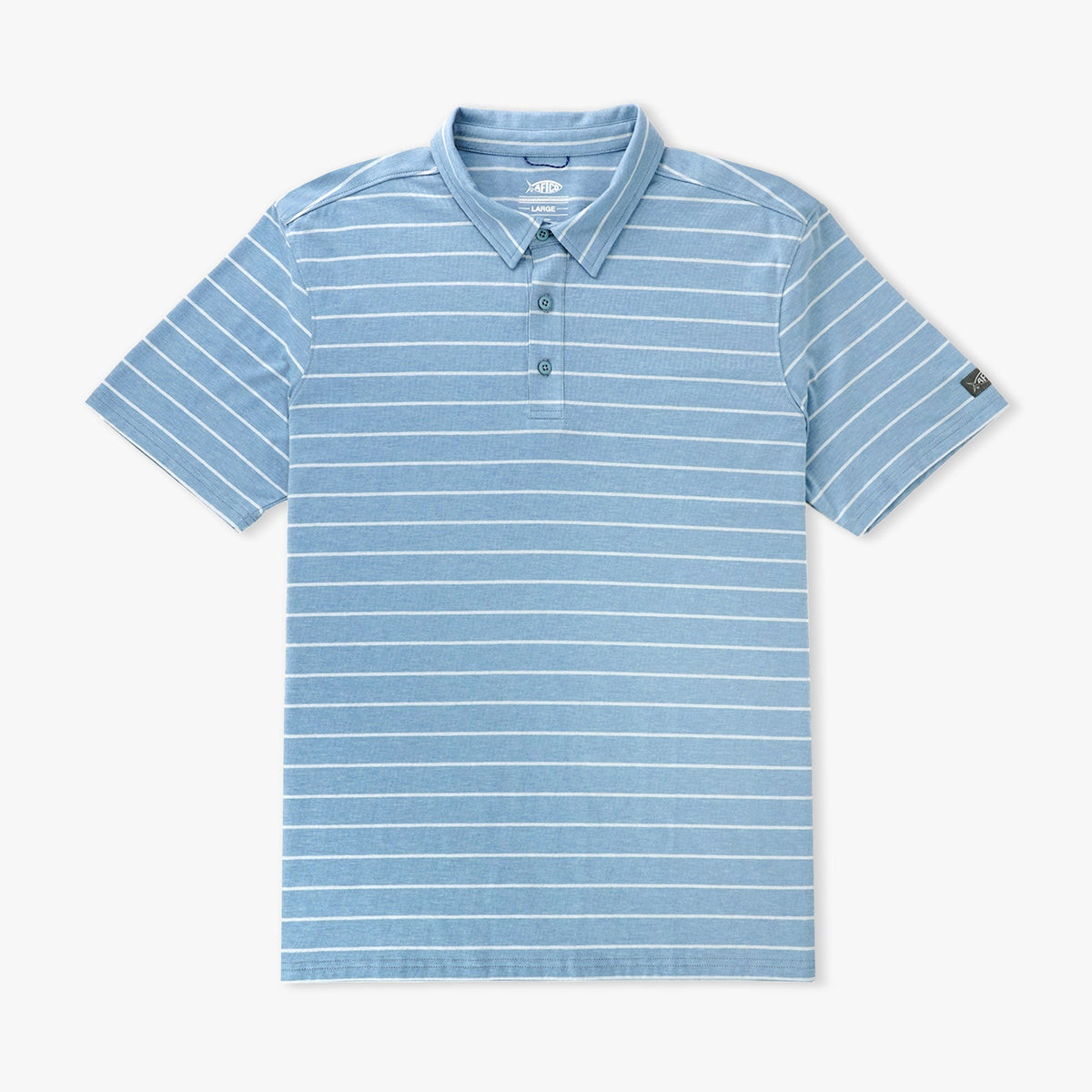 Slate Blue Heather Butterfish Fishing Polo Shirt / AFTCO Popular