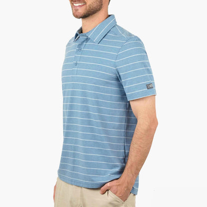 Slate Blue Heather Butterfish Fishing Polo Shirt / AFTCO Popular