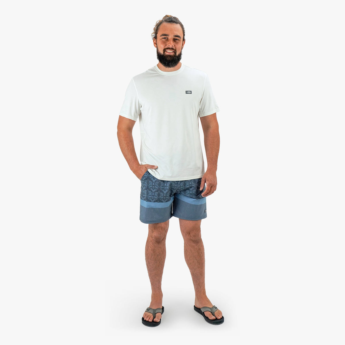 Blue Shadow Cocoboardie Recycled Fishing Boardshorts / AFTCO Featured