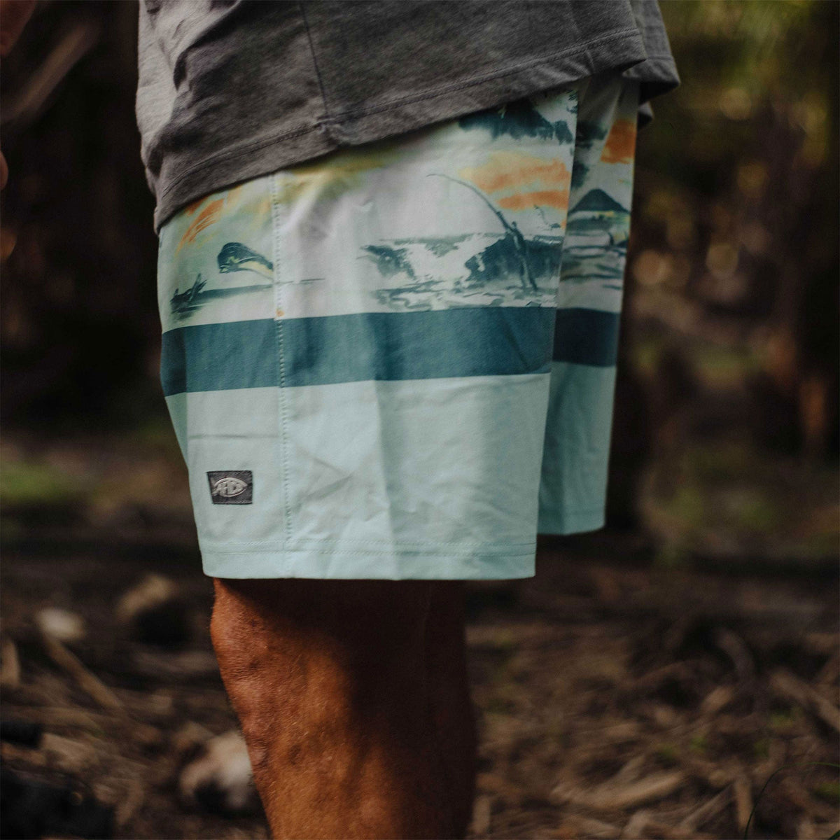 Blue Shadow Cocoboardie Recycled Fishing Boardshorts / AFTCO Featured