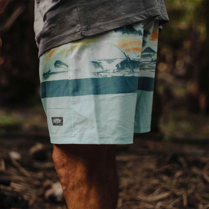 Blue Shadow Cocoboardie Recycled Fishing Boardshorts / AFTCO Featured