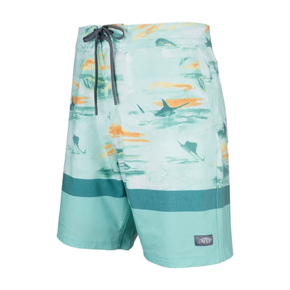 Blue Shadow Cocoboardie Recycled Fishing Boardshorts / AFTCO Featured