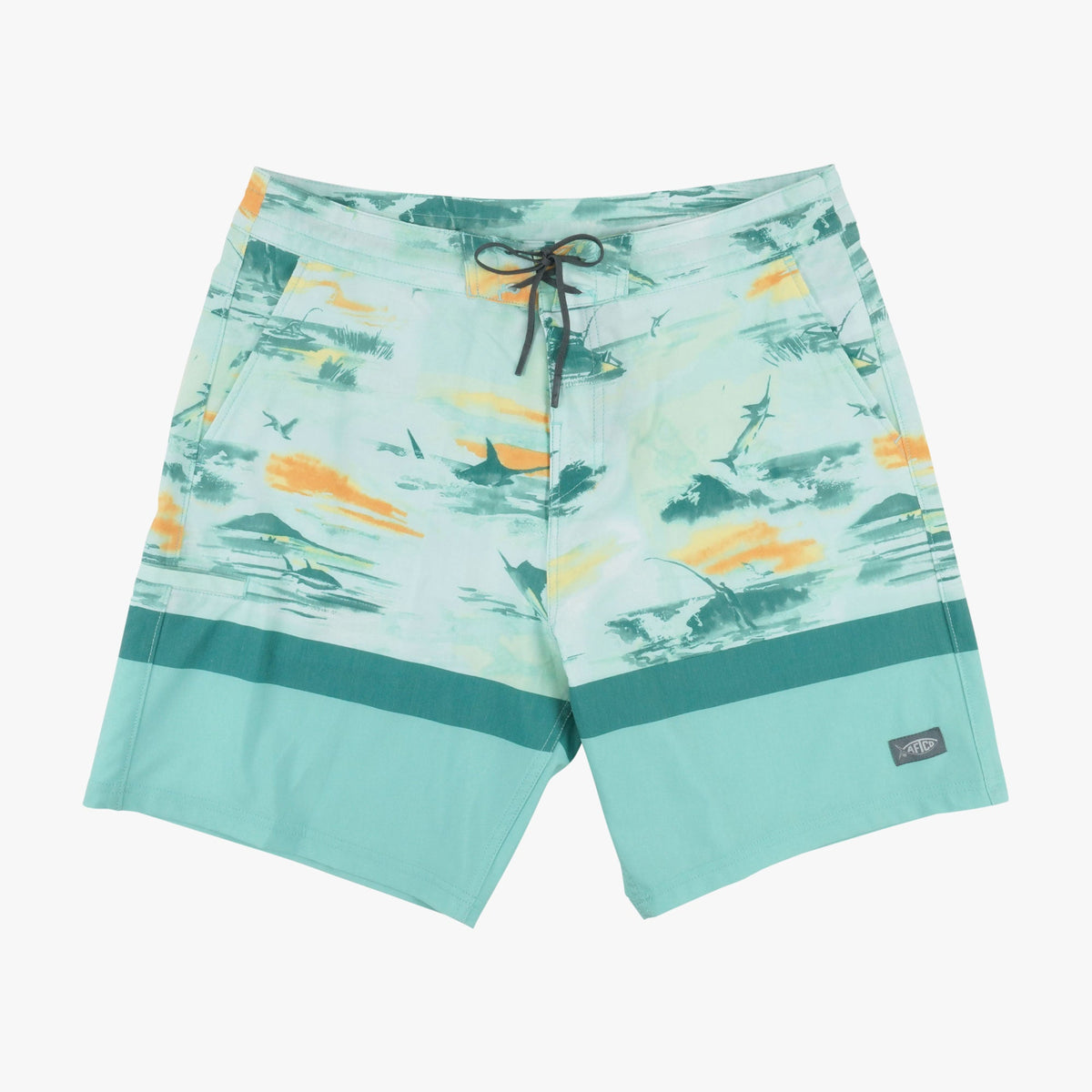 Blue Shadow Cocoboardie Recycled Fishing Boardshorts / AFTCO Featured
