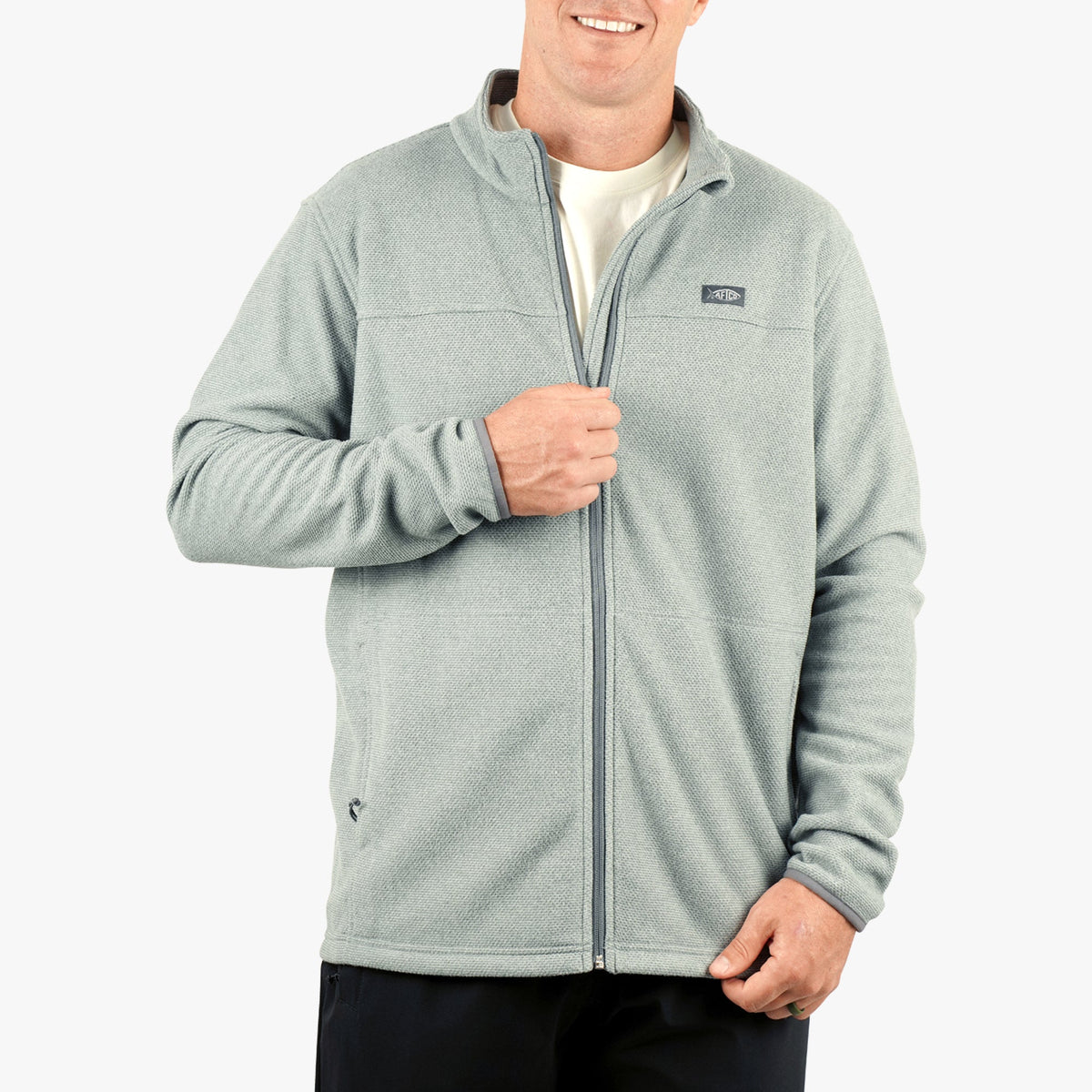 Bering Sea Heather Sentinel Full Zip Fishing Fleece / AFTCO Great Value