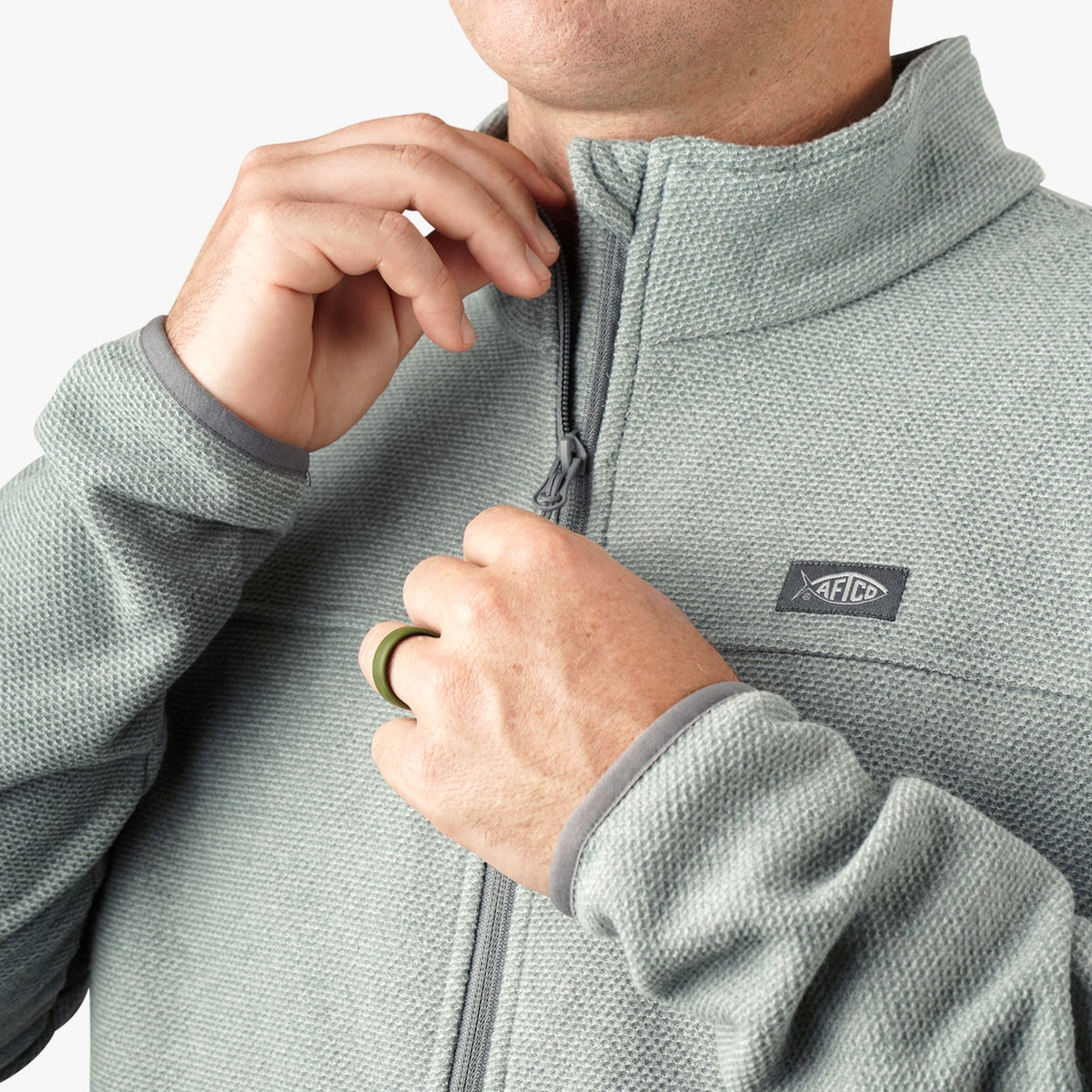 Bering Sea Heather Sentinel Full Zip Fishing Fleece / AFTCO Great Value