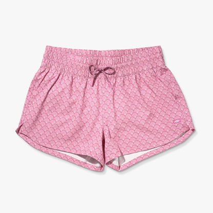 Wild Rose Women's Strike Printed Swim Shorts / AFTCO Exclusive