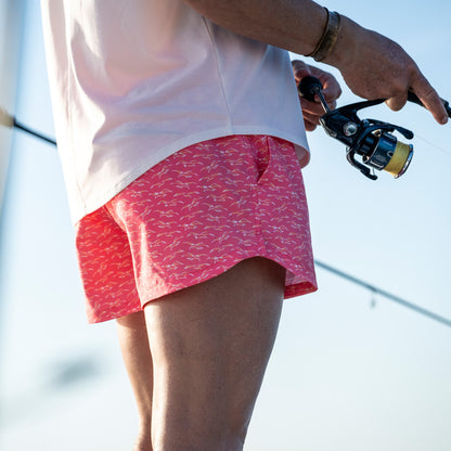 Wild Rose Women's Strike Printed Swim Shorts / AFTCO Exclusive