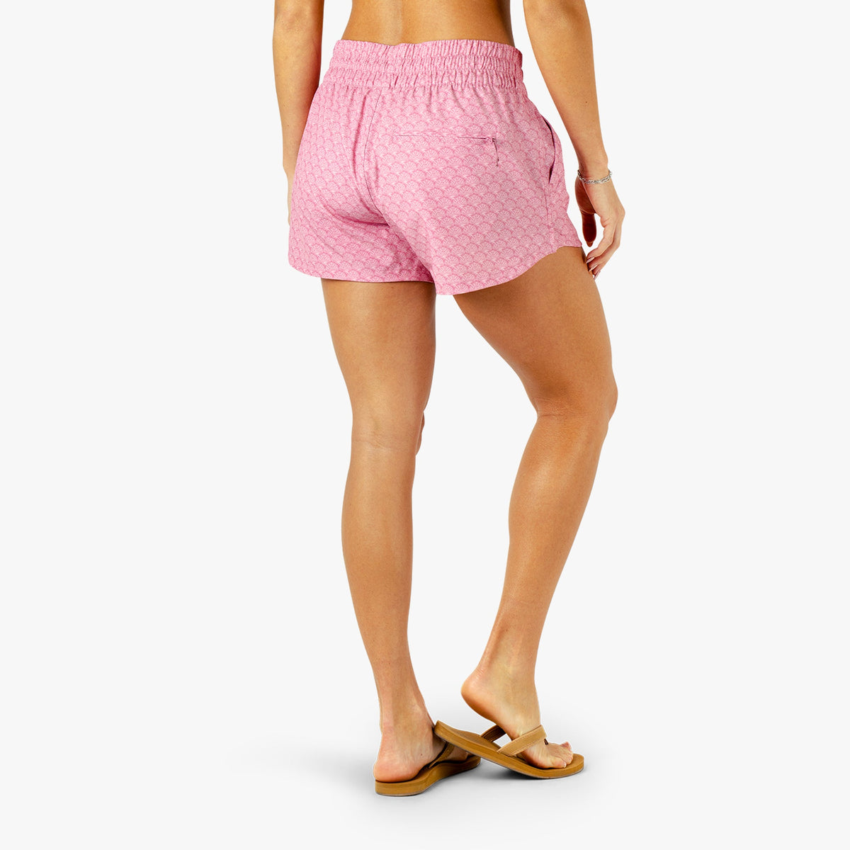 Wild Rose Women's Strike Printed Swim Shorts / AFTCO Exclusive